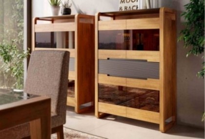 Vitrina baja con puertas cristal, Mod. Berna Vitrinas de salón en Bilbao